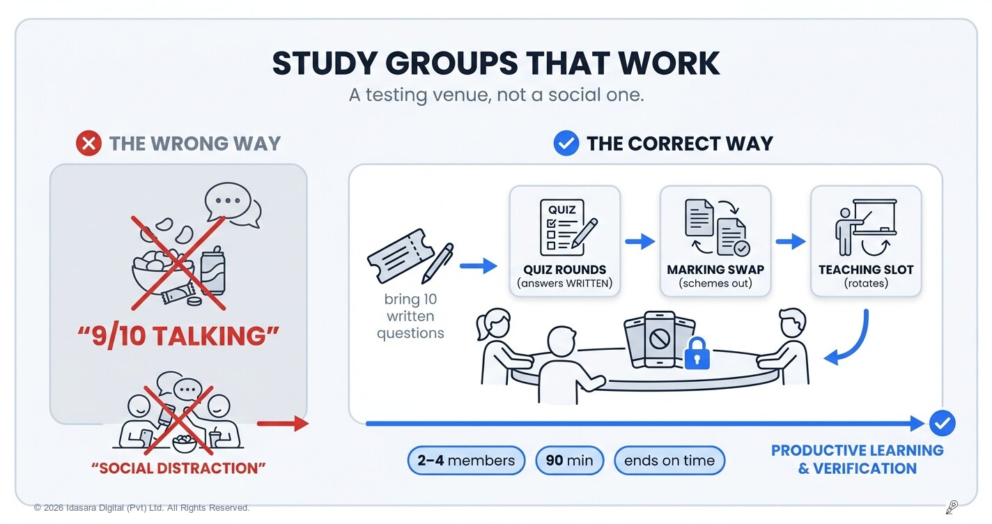 Study Groups That Actually Work: A Testing Venue, Not a Social One