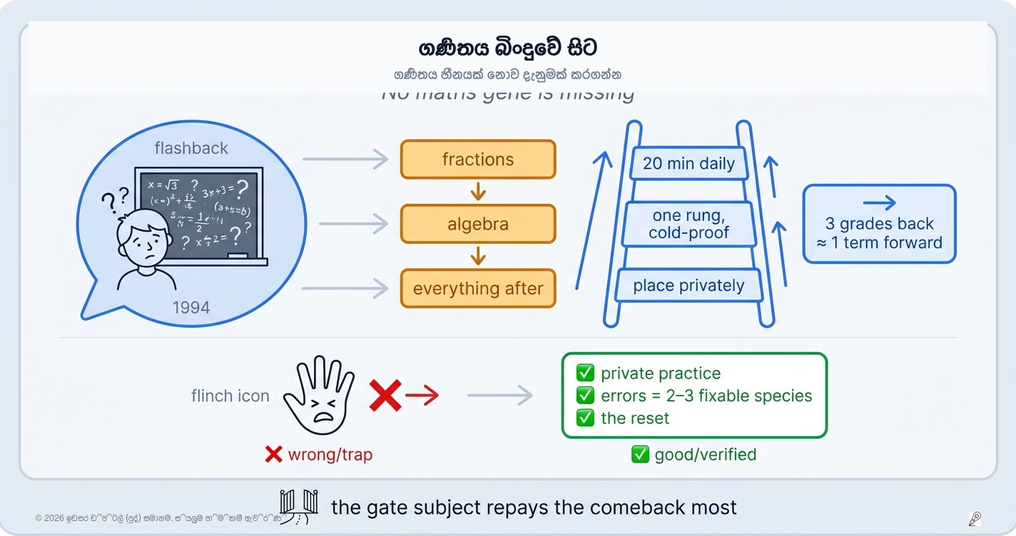 මුල සිට ගණිතය: "මට කවදාවත් ගණිතය බෑ" කියන සිසුන් වෙනුවෙන්