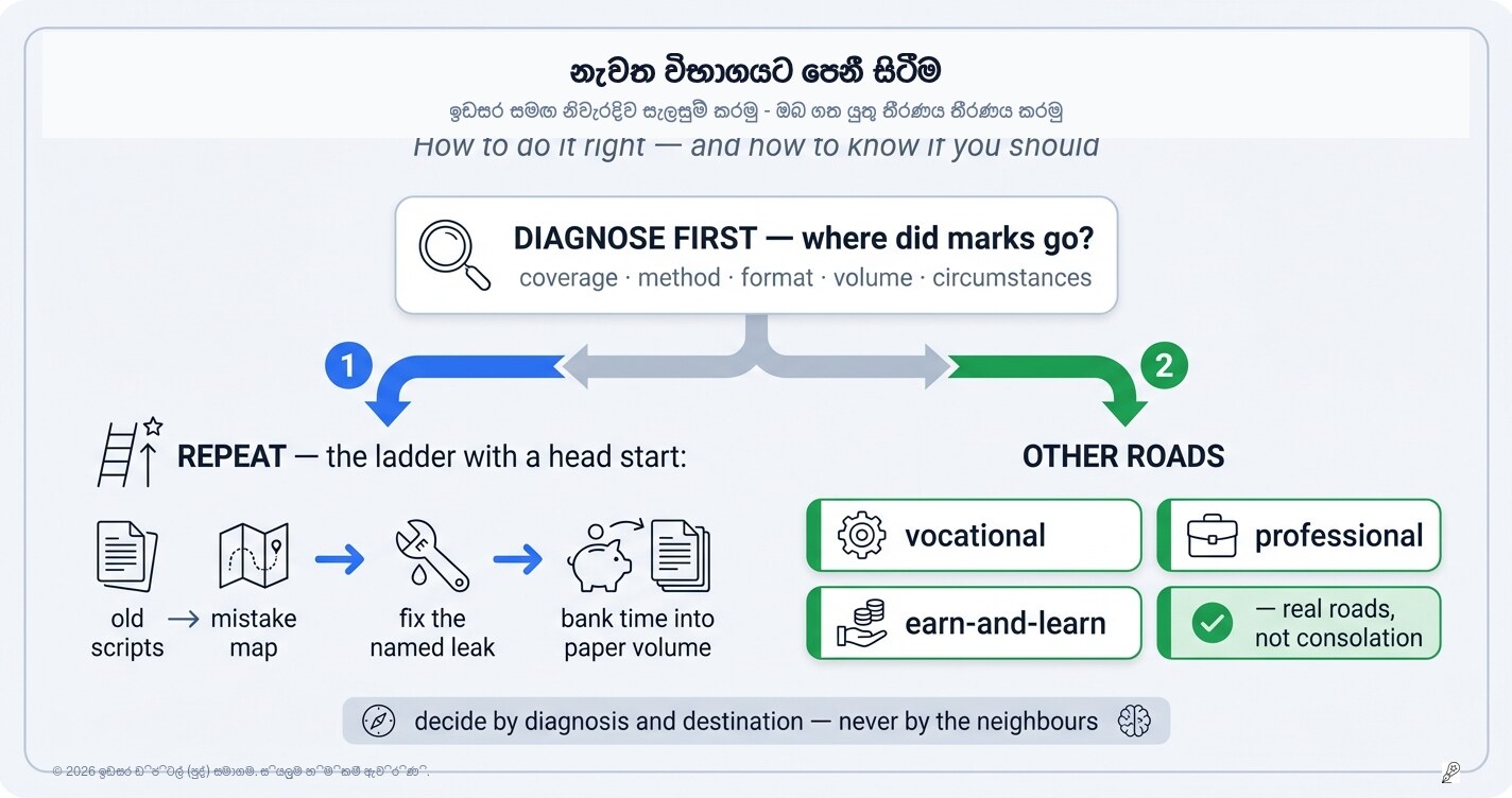 විභාගය නැවත කිරීම (The Repeat Year): නිවැරදිව කරන්නේ කොහොමද? සහ ඔබ එය කළ යුතුමද?