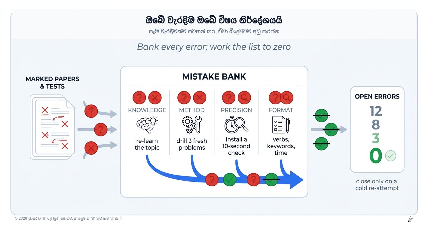 ඔයාගේ වැරදි තමයි ඔයාගේ නිර්දේශය: වැරදි බැංකුව