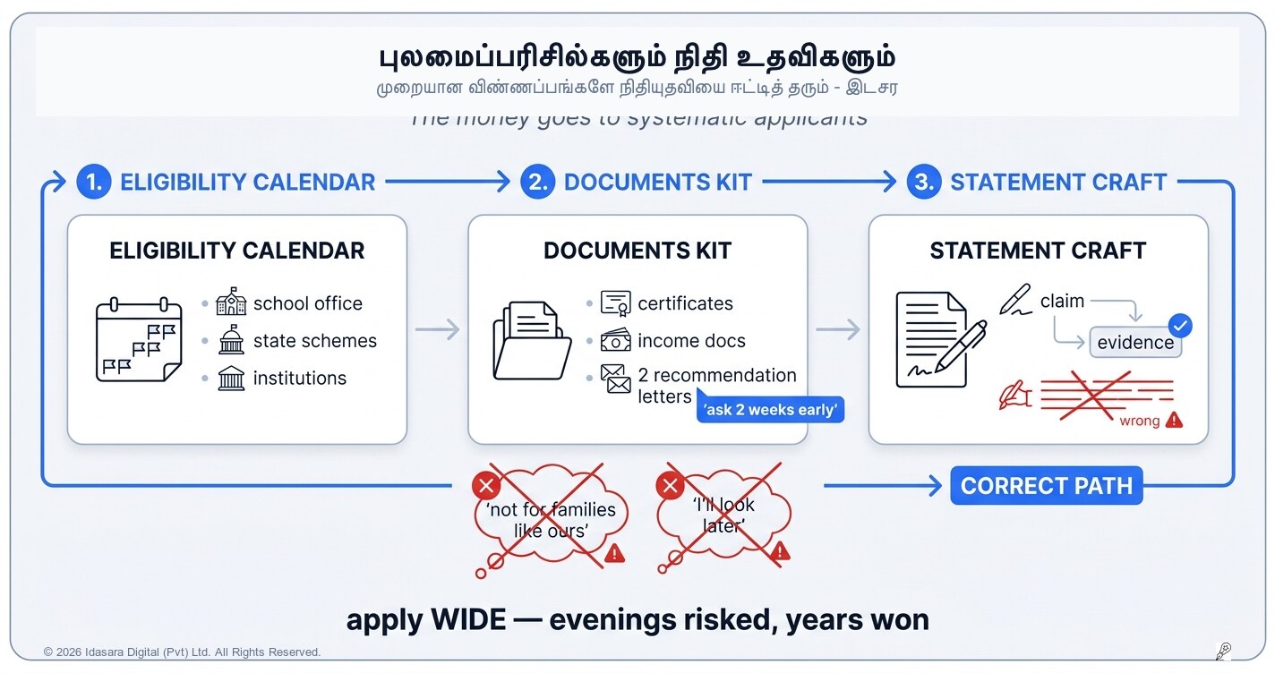 புலமைப்பரிசில்களும் நிதியுதவிகளும்: முறையாக விண்ணப்பிக்கும் மாணவர்களுக்கே பணம் போய்ச் சேர்கிறது