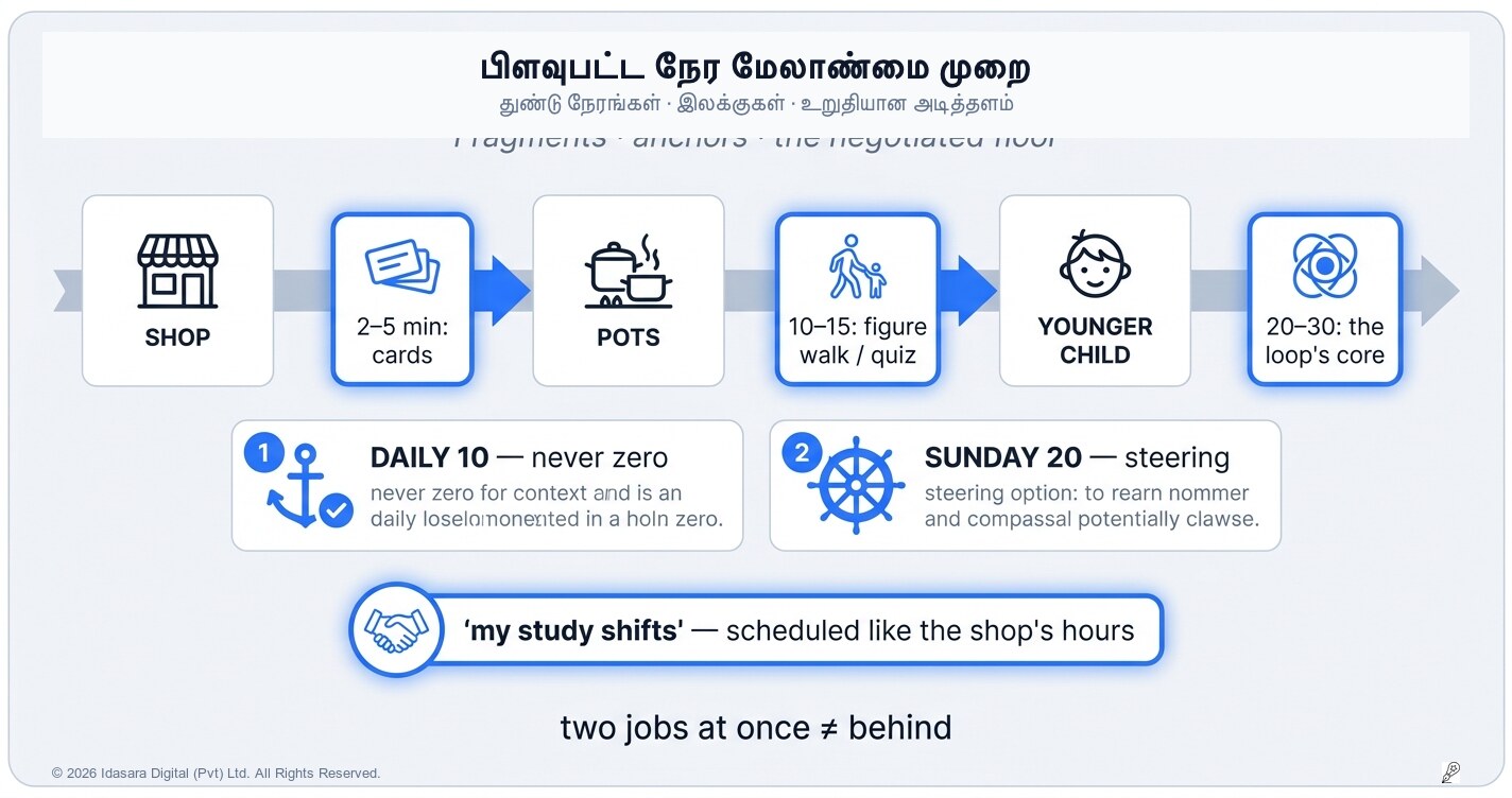 வேலைப்பளு அல்லது குடும்பப் பொறுப்புகளுக்கு மத்தியிலும் படிப்பது: 'Broken-Day' முறை