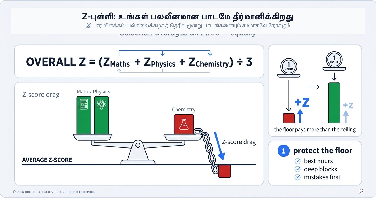 Z-Score: உங்கள் பல்கலைக்கழக அனுமதியைத் தீர்மானிப்பது உங்களது பலவீனமான பாடமே!