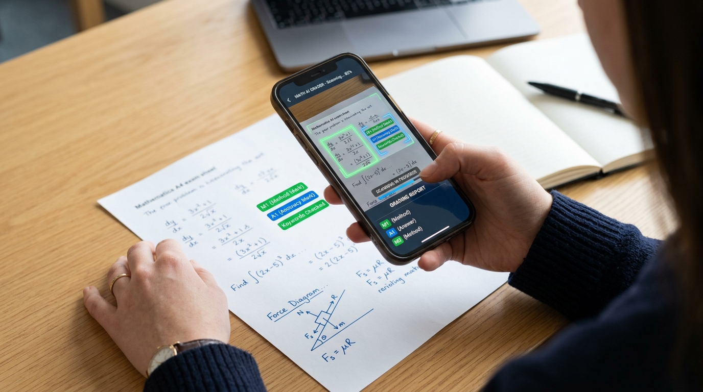 Vision OCR Exam Paper Marking with Mobile AI Scanning